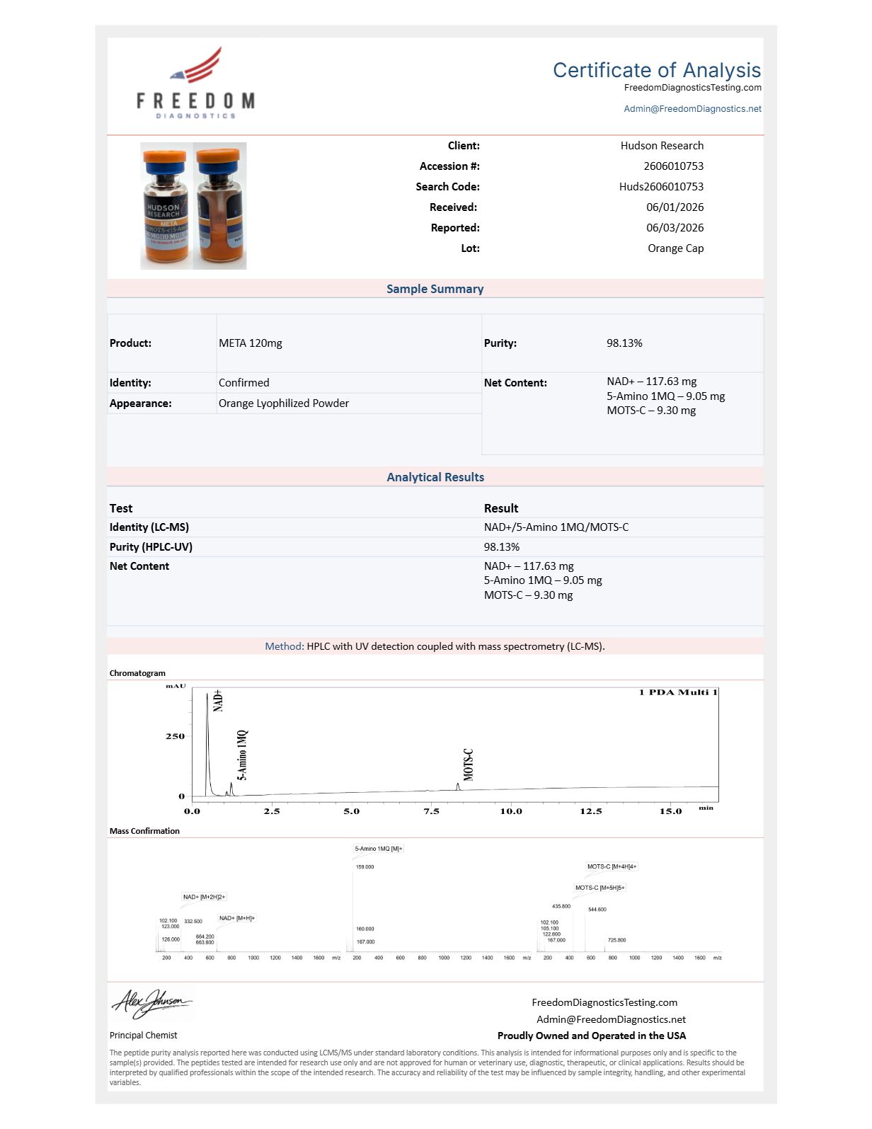 NAD+ | MOTS-C | 5-AMINO-1MQ